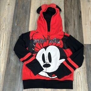 Disney Kids Red and Black Mickey Mouse Hoodie